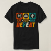 Eat Sleep RC Airplane Repeat  Funny RC Plane Pilot Tシャツ (デザイン正面)