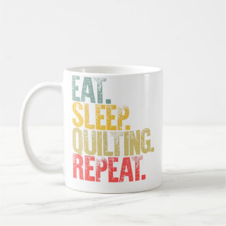 Eat Sleep Repeat Eat Sleep キルティング Repeat コーヒーマグカップ
