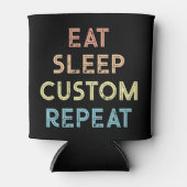 Eat Sleep Repeat Personalized Gift 缶クーラー (正面)