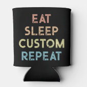 Eat Sleep Repeat Personalized Gift 缶クーラー (裏面)