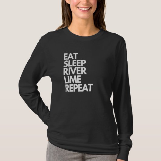 Eat Sleep River Lime Repeat Trinidad and Tobago 1 Tシャツ (正面)