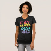 Eat Sleep RKO Repeat レスリング ファン Tシャツ ジョークTシャツ (正面フル)