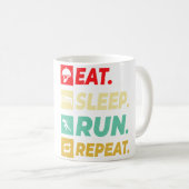 Eat Sleep Run Repeat Running Runner For Boys コーヒーマグカップ (正面右)
