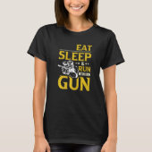 Eat Sleep & Run With a Gun Paintball Tシャツ (正面)