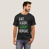 Eat Sleep Scout Repeat  Scouting Tシャツ (正面フル)