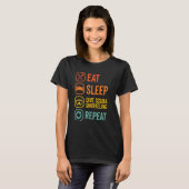 Eat Sleep Scuba Repeat Scuba Diver Diving Snorkeli Tシャツ (正面フル)