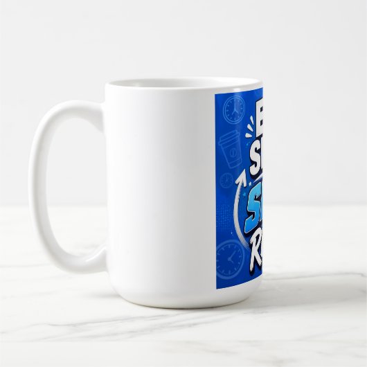 Eat Sleep Shift Repeat – 激務ハッスル コーヒーマグカップ (左)