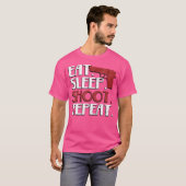 Eat Sleep Shoot Repeat Shooting Guns Tシャツ (正面フル)