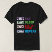 Eat Sleep Sketch Anime Repeat Sketch Funny Anim Tシャツ (デザイン正面)