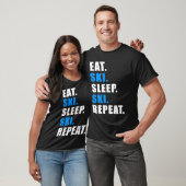 EAT SLEEP SKI REPEAT SNOW ALPIN WINTER WOMEN MEN C Tシャツ (ユニセックス)