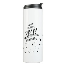 Eat Sleep Ski Repeat Thermal Tumbler