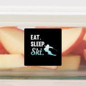 Eat Sleep Ski Skiing Skier Snowboard Winter Sports ラベル (貼付)