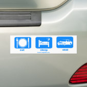 eat_sleep_skid バンパーステッカー (車上)