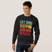 Eat Sleep Slacklining Repeat スウェットシャツ (正面フル)