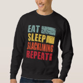 Eat Sleep Slacklining Repeat スウェットシャツ (正面)