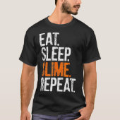 Eat Sleep Slime Repeat Tshirt  Tシャツ (正面)