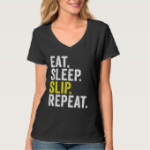 Eat Sleep Slip Repeat Cricket Tシャツ (正面)