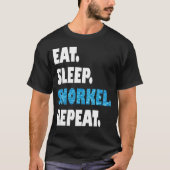 Eat Sleep Snorkel Repeat Tシャツ (正面)