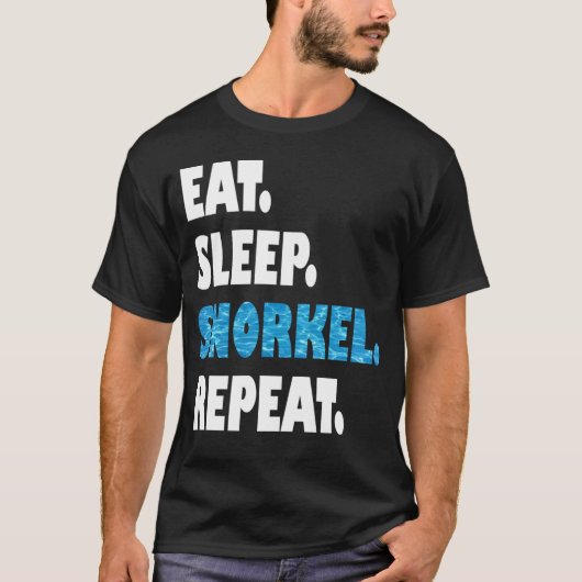 Eat Sleep Snorkel Repeat Tシャツ (正面)