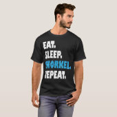 Eat Sleep Snorkel Repeat Tシャツ (正面フル)