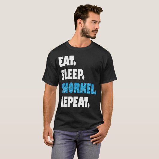 Eat Sleep Snorkel Repeat Tシャツ (正面フル)