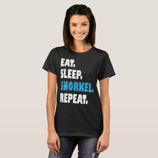 Eat Sleep Snorkel Repeat Tシャツ (正面フル)