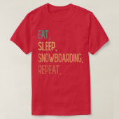Eat Sleep Snowboarding Repeat Tシャツ (デザイン正面)