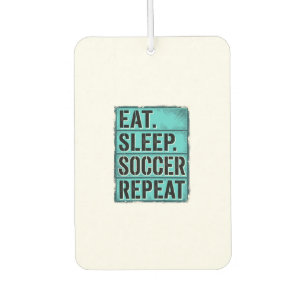 Eat Sleep Soccer Repeat ビンテージタイプTシャツ( カーエアーフレッシュナー