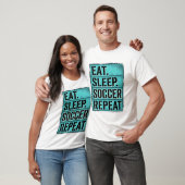 Eat Sleep Soccer Repeat ビンテージタイプTシャツ( Tシャツ (ユニセックス)