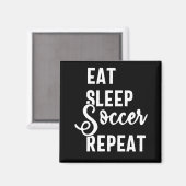 eat sleep soccer repeat マグネット (正面/裏面)