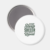Eat Sleep Soccer Repeat ヴィンテージTシャツデザイン_1 マグネット (正面/裏面)