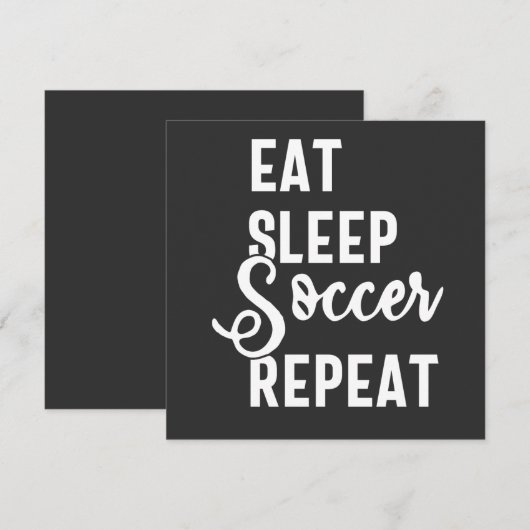 eat sleep soccer repeat 招待状 (正面/裏面)