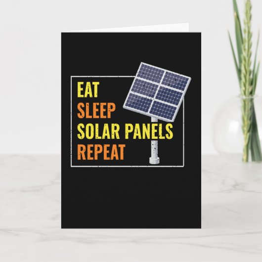 Eat Sleep Solar Panels Photovoltaic Sun カード (正面)