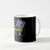 Eat Sleep Solar Panels Photovoltaic Sun コーヒーマグカップ (正面右)