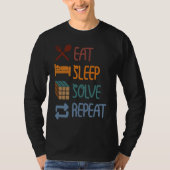 Eat Sleep Solve Repeat  Solve Cube Puzzle Fun  2 Tシャツ (正面)