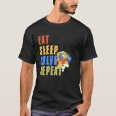 Eat Sleep Solve Repeat  Solve Cube Puzzle Fun  8 Tシャツ (正面)