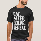 Eat Sleep Solve Repeat Speed Cubing Cuber Cube Tシャツ (正面)