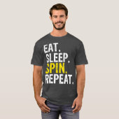 Eat Sleep Spin Repeat Gift Spinning Class Tシャツ (正面フル)