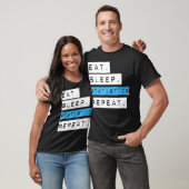 Eat Sleep Statistics Repeat Tシャツ - 面白い学校T (ユニセックス)