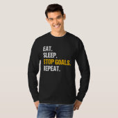 Eat Sleep Stop Goals Repeat Field Hockey Hockey Pl Tシャツ (正面フル)