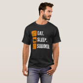 Eat Sleep Sudoku Repeat Number Place Board Game Tシャツ (正面フル)