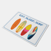 Eat Sleep Surf - ビーチライフ ドアマット (アングル)