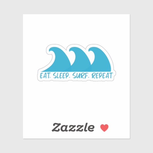 Eat Sleep Surf Repeat シール (シート)