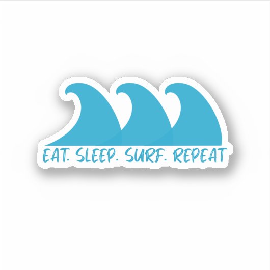 Eat Sleep Surf Repeat シール (正面)