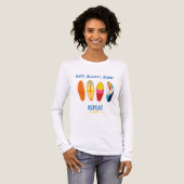 Eat, Sleep, Surf, Repeat - ビーチライフ トライブレンドTシャツ (正面全体)
