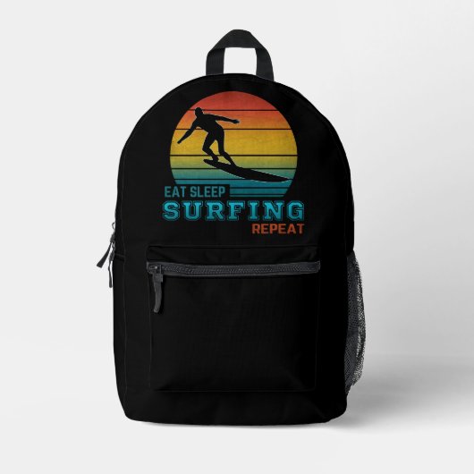 Eat Sleep Surfing Repeat Port Authority® バックパック (正面)