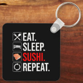 Eat. Sleep. Sushi. Repeat キーホルダー (裏面)