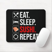 Eat. Sleep. Sushi. Repeat マウスパッド (マウス)