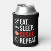 Eat. Sleep. Sushi. Repeat 缶クーラー (缶正面)