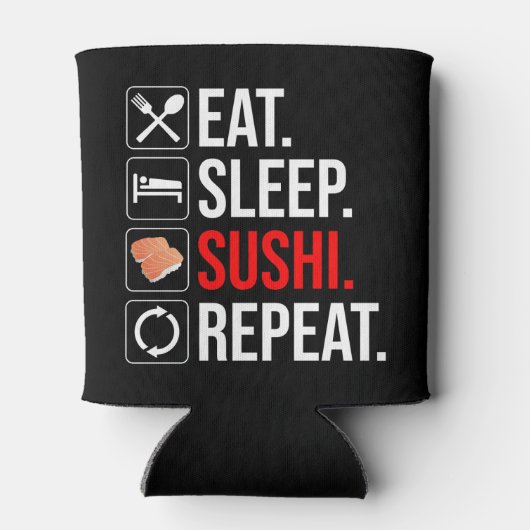 Eat. Sleep. Sushi. Repeat 缶クーラー (裏面)